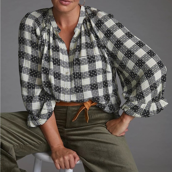 Anthropologie Tops - Anthropologie Pilcro and‎ the Letterpress Breezy Buttondown Shirt Sz S